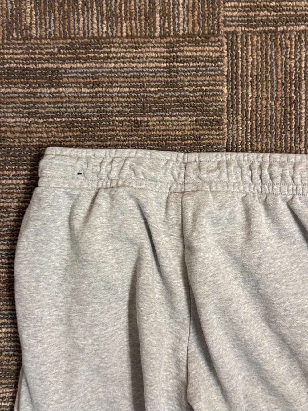 Nike Light Gray Fleece Jogger Sweatpants with Cuffed Bottom
